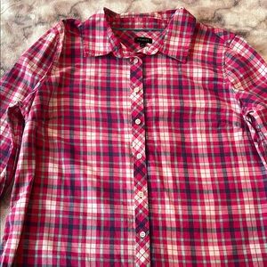 Talbots Pink Plaid Women's Top